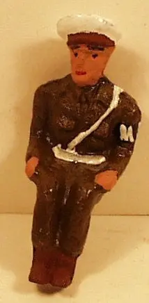 Composition Type Toy Soldier Figure Officer  Police : 54Mm 1