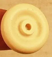 Cream 15/16" Solid Toy Wheel : Solid Rubber 1