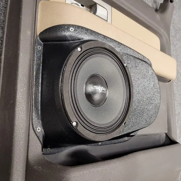 Custom Speaker Pods 8″ Speaker Pods For The Rear Door Of A 09-14 Ford F-150 Crew Cab 1