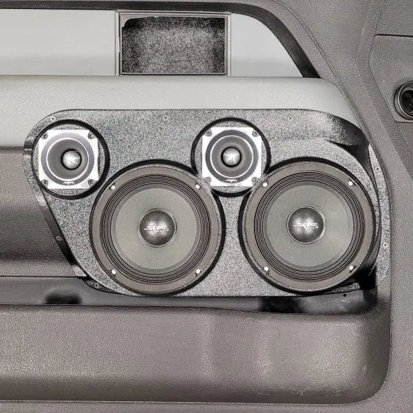 Custom Speaker Pods Dual 6.5″ And Dual 3.5″ Speaker Pods For The Front Door Of A 09-14 Ford F-150 1