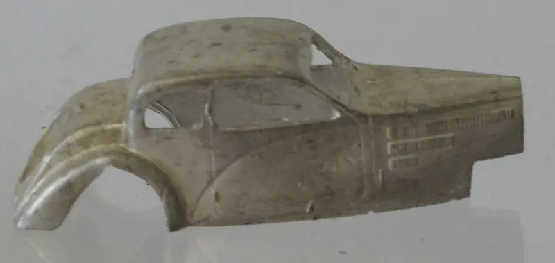 Diecast Car Body.  Silver Cast Metal. 1