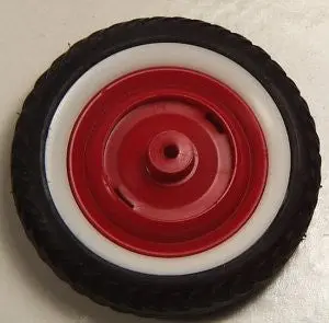 Distler Porsche 356 Electro-Matic Rear Wheel: Red Hub. 1-9/16" 40.3Mm 1