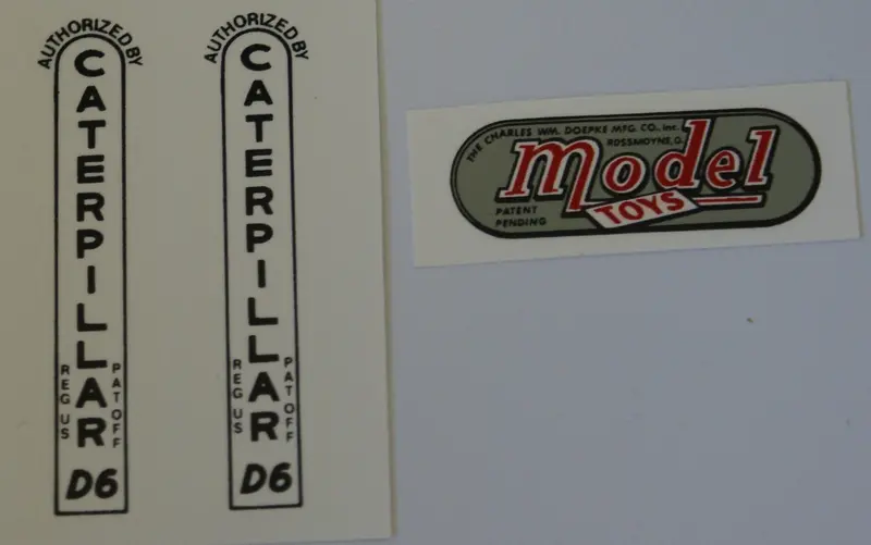 Doepke Models D-6 Caterpillar Decal Set 1