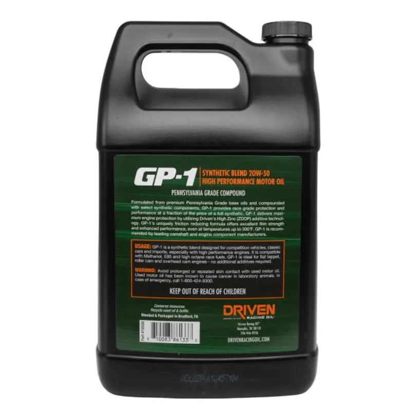 Driven Racing Oil Gp-1 20W-50 Synthetic Blend High Performance Oil 1 Gallon (19508) 2