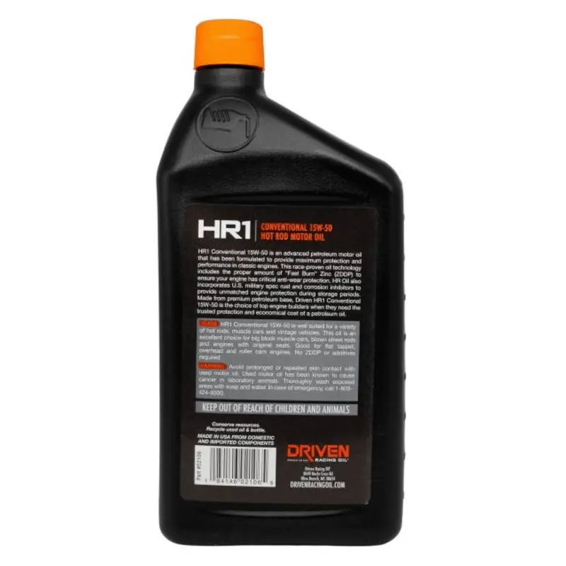Driven Racing Oil Hr1 15W-50 Conventional Hot Rod Oil (02106) 2