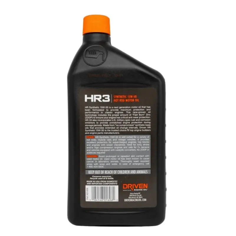 Driven Racing Oil Hr3 15W-50 Synthetic Hot Rod Oil (01606) 2