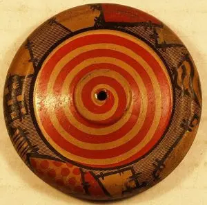 Early Original Marx Crazy Car Wheel Tin Litho Large 1