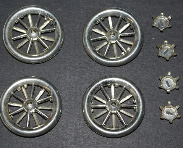 Early Tin Toy Wheels 1-1/4" Diameter 1