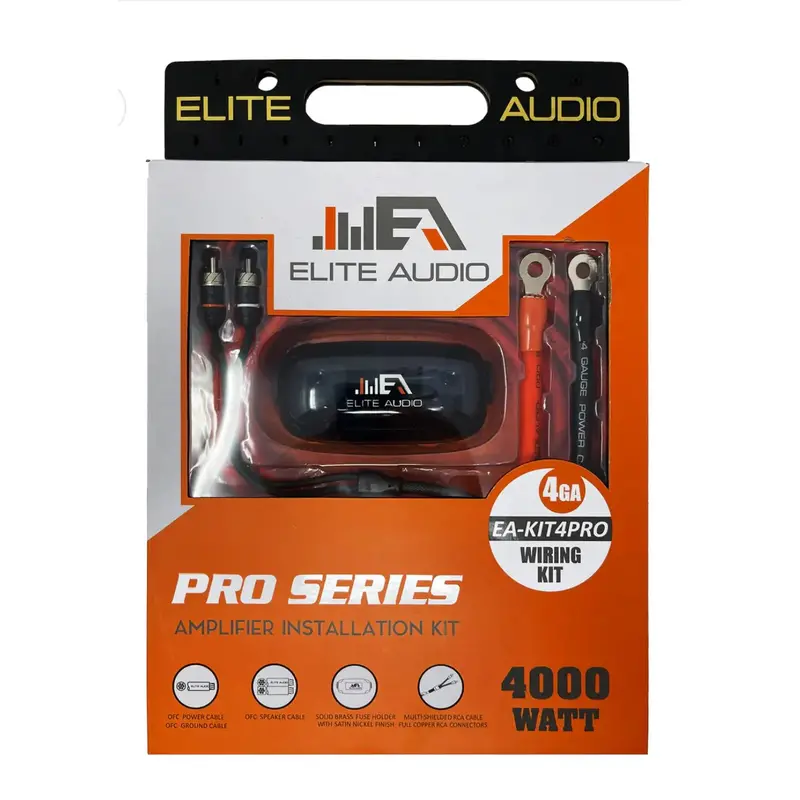 Elite Audio Ea-Kit4pro 4Ga Ofc Amp Kit 1