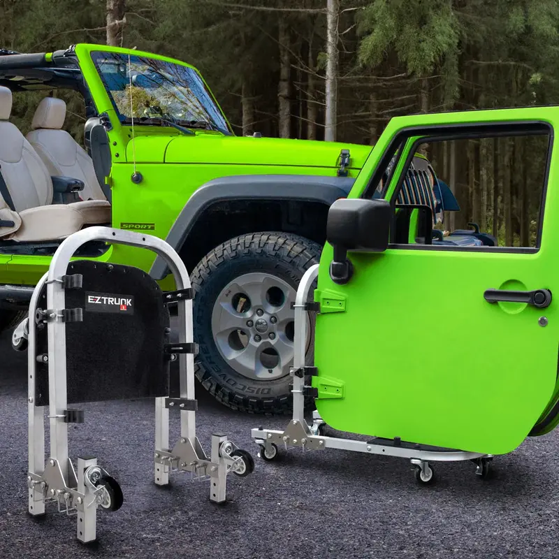 Ez 4X4 Aluminum Folding And Rolling Door Cart (2-Door) | '07-'18 Jk/ '18-'23 Jl Wrangler 1