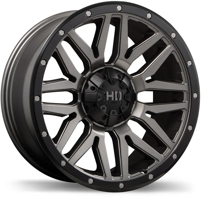 Fast Hd Menace 18X9.0 6X135 / 139.7 Et15 106.1 Satin Gunmetal With Black Trim 1