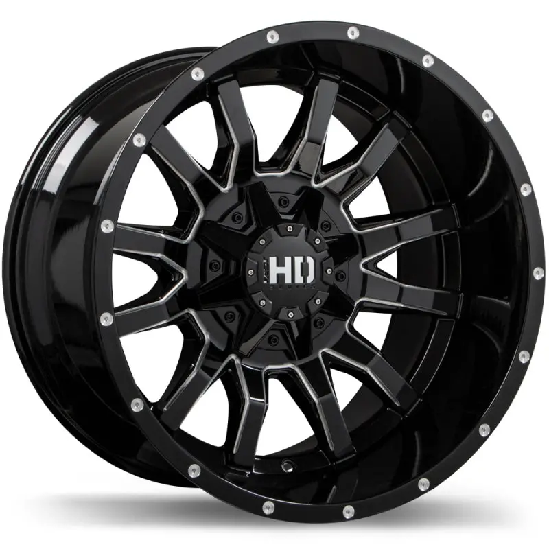 Fast Hd Traxx 18X9.0 6X135 / 139.7 Et-15 87.1 Gloss Black With Milled Trim 1