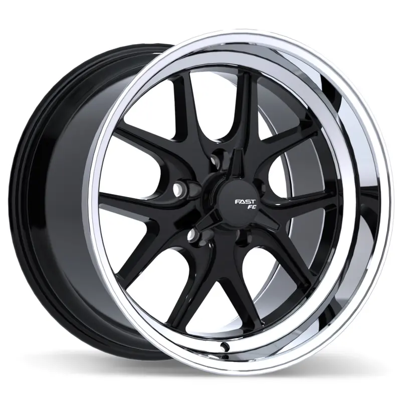 Fast Wheels Fc04v 18X11.0 5X120 Et20 72.6 Gloss Black With Machined Lip 1