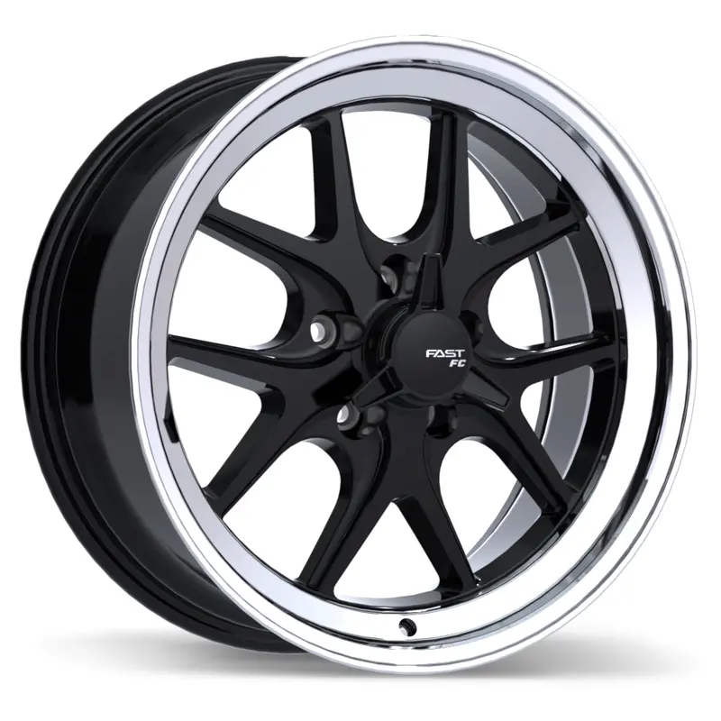 Fast Wheels Fc04v 18X8.0 5X120 Et0 72.6 Gloss Black With Machined Lip 1