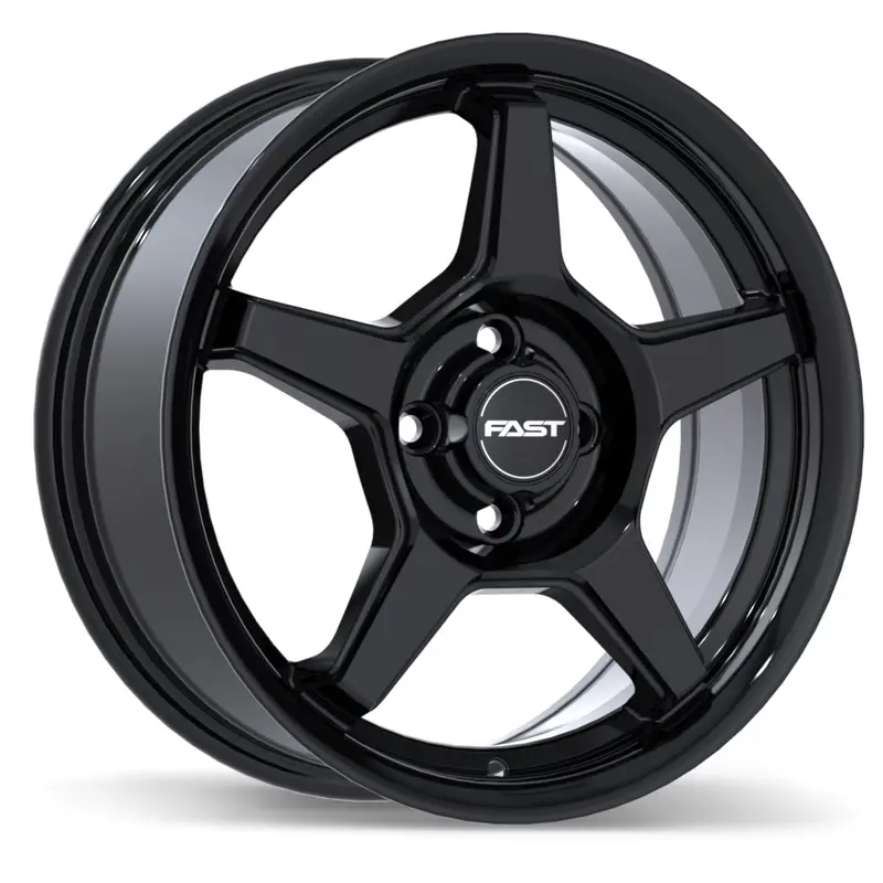 Fast Wheels Flair 15X6.0 4X100 Et40 56.6 Gloss Black 1