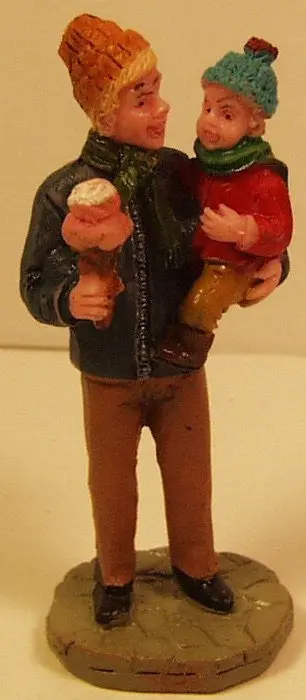 Father & Boy Having Ice Cream 2-3/4 In. Train Figure : 1