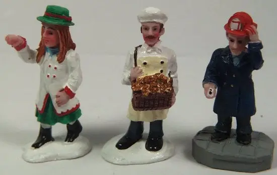 Fireman Vendor & Girl 1-1/2 In. Train Figures :  Layouts 1