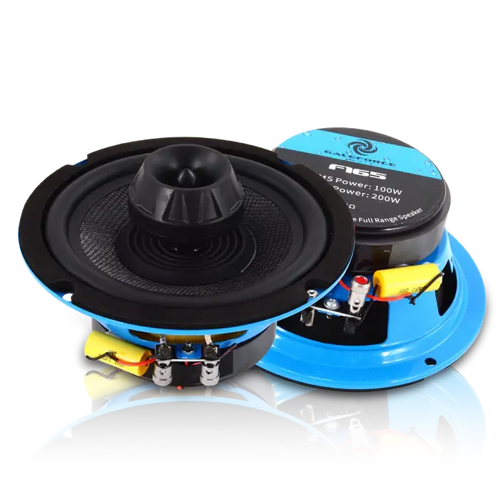 Galeforce F1-65 6.5" 100W Rms Marine Midrange Speakers W/ Bullet Tweeter (Pair) 1