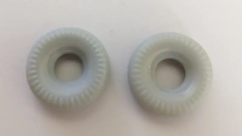 Grey Corgi Rubber Tires 13/16" 1