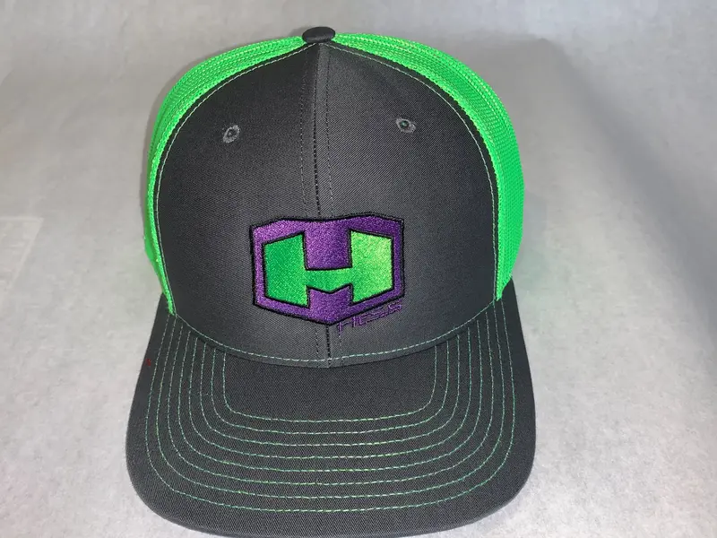Hess Motorsports Mesh Snap Back Trucker Hat With Hm Symbol 1