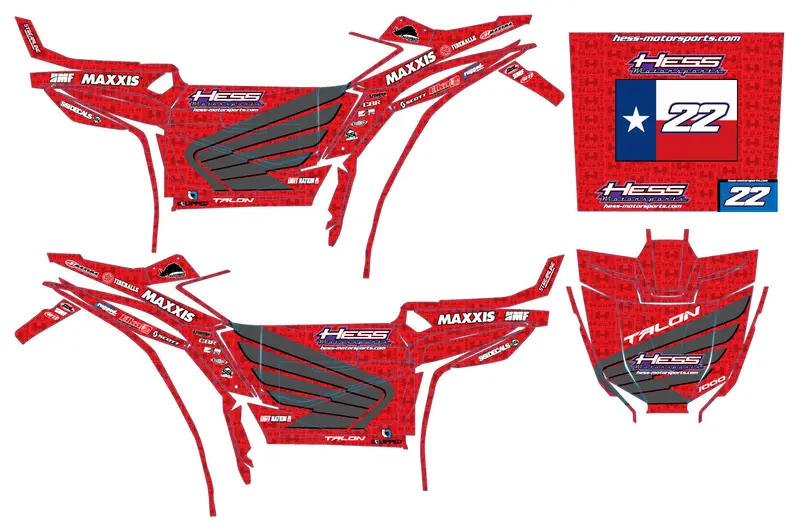 Honda Talon Graphic Kit - Hess Motorsports Custom Kit 1