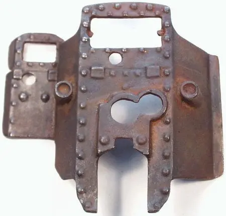 Hubley Armored Cycle Shield Cast Iron 1