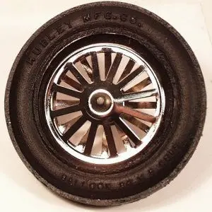Hubley Motorcycle Black Tire & Nickel Rim 1