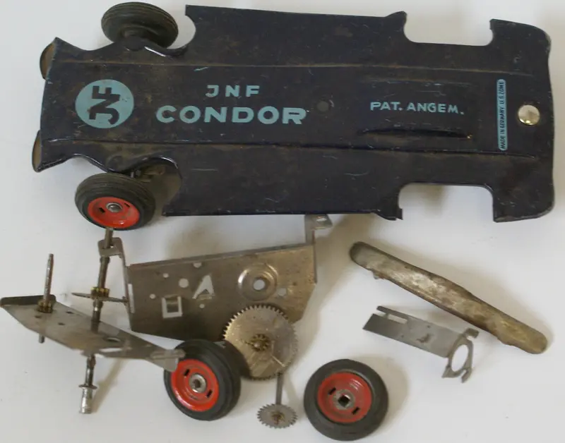 Jnf Condor Base Plate And Wheels : Original Parts.  Incomplete Parts Sold As Is. 1