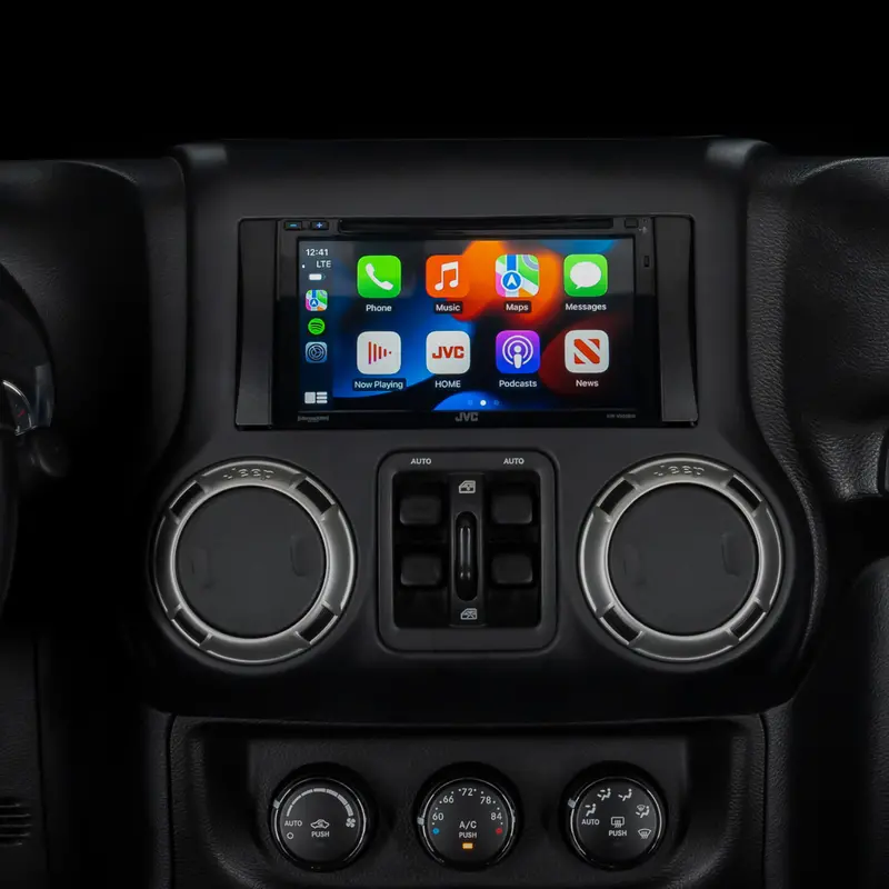 Jvc Kw-V960bw Plug And Play Bundle W/ Cd & Dvd | '07-'18 Jeep Jk Wranglers 1