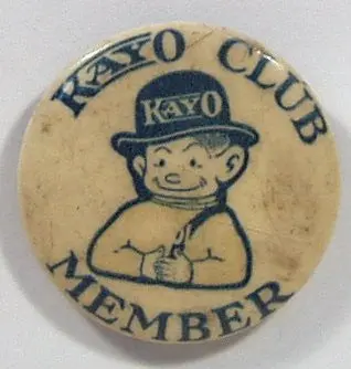 Kayo Club Member Celluloid Button 1930S Kayo Chocolate 1