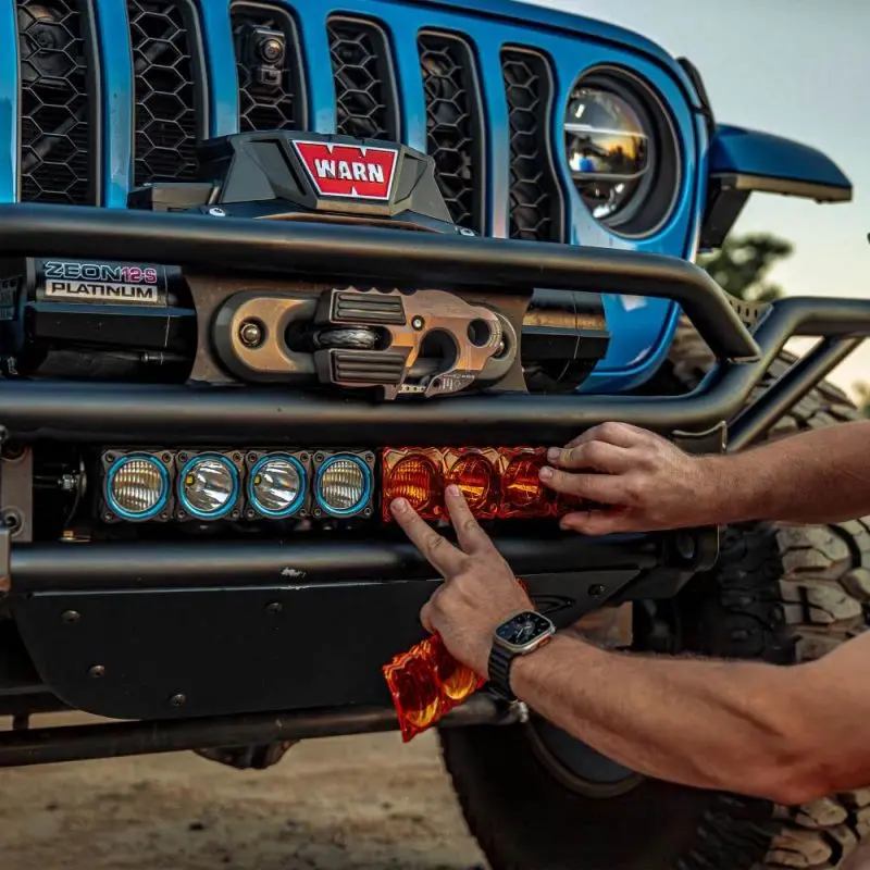 Kchilites Fiex Era Led Light Bar 10" Amber Light Shield I '21- Current Ford Bronco 1