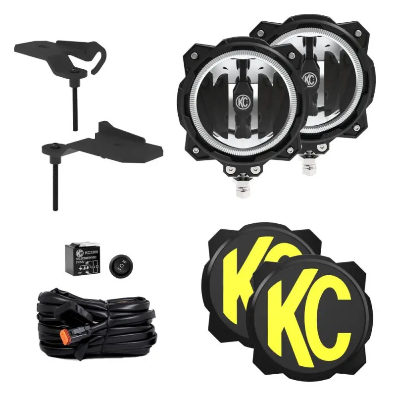 Kchilites Gravity Led Pro6 2-Light Ditch Light | '20- '24 Jl 392 Wrangler/ Gladiator Mojave 1