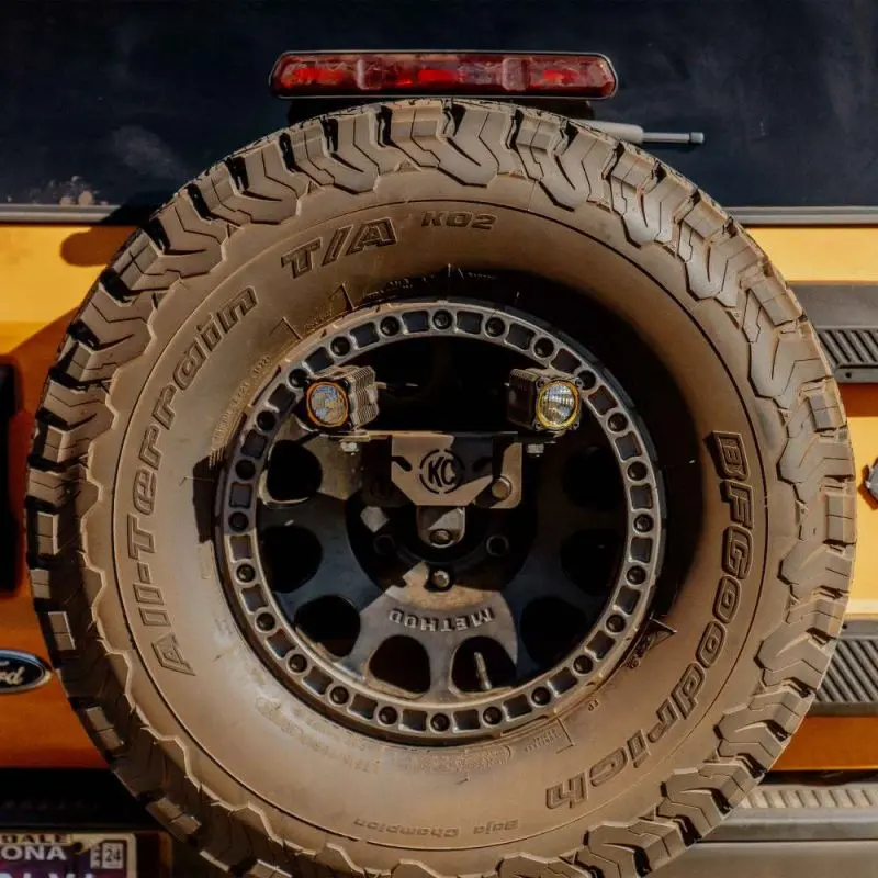 Kchilites Light Mount - Spare Tire Carrier M12x1.5 Lug Nuts I '21- Current Ford Bronco 2