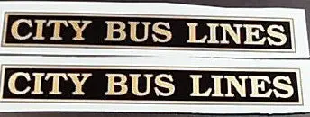 Keystone City Bus Lines Decal Set 1