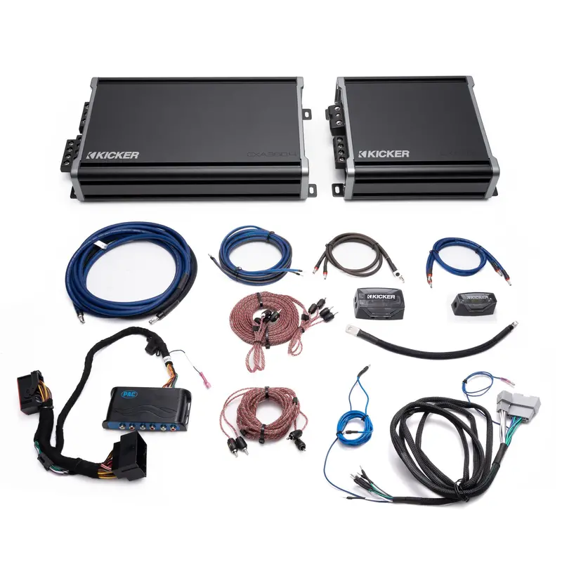 Kicker Complete Plug & Play Dual Cx Amplifier Kit Bundle | '18- '23 Jl Wrangler/ '20- '23 Jt Gladiator 1