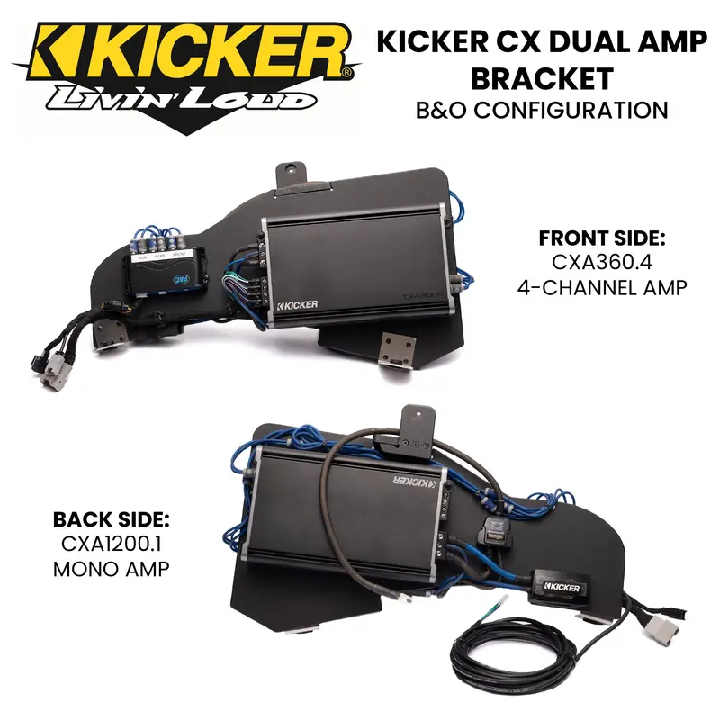 Kicker Plug & Play Dual Cx Amp Kit Bundle Upgrade 2 & 4-Door (B&O System) | '21- Current Ford Bronco 1