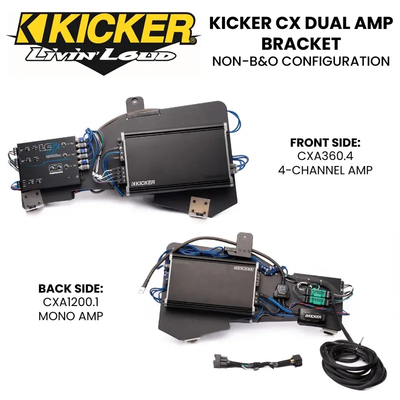 Kicker Plug & Play Dual Cx Amp Kit Bundle Upgrade 2 & 4-Door (Non-B&O System) | '21 - Current Ford Bronco 1