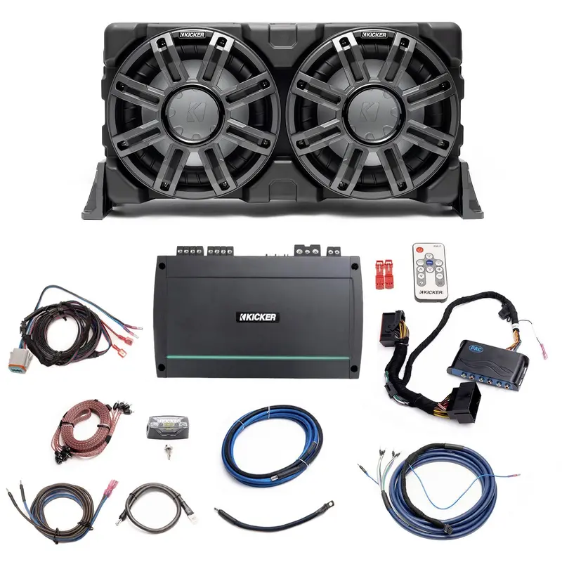 Kicker Plug & Play Marine 5-Channel Amp, Sub Bundle |'18-'23 Jl Wrangler/ '20-23 Jt Gladiator 1