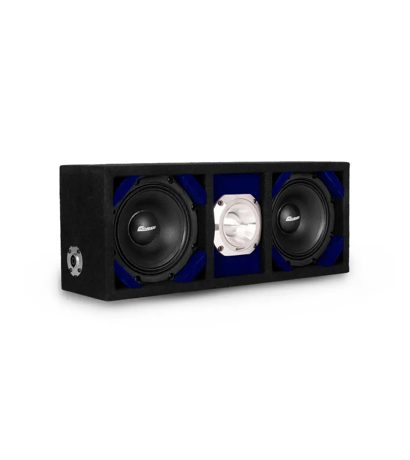 Ktponv2-206Blue / Dual 6" Blue Loaded Ported Box + 1 Tweeter 1