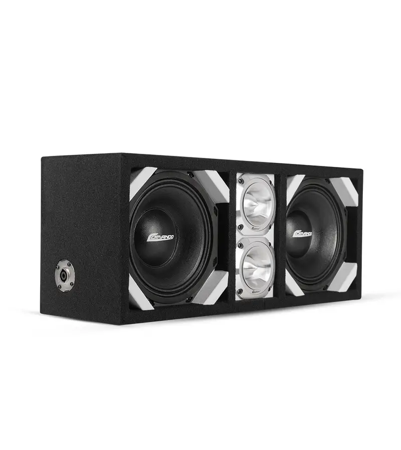 Ktponv2-208White / Dual 8" White Loaded Ported Box + 2 Tweeter 1