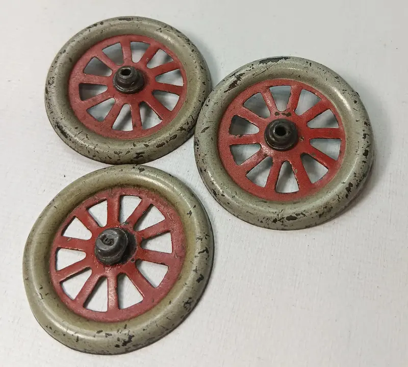 Lehmann, Bing Etc Original Tin Toy Car Wheels 1-9/16"X 1/8' 1