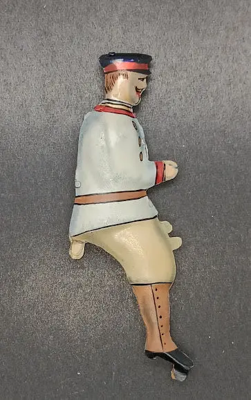 Limo Driver 3-1/2" Hess Gunterman Or Carette Early Tinplate Toys 1