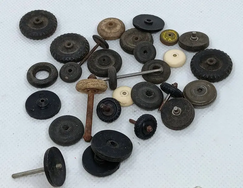 Lot Of Original Toy Wheels And Hubs.  Various Makes And Sizes 1
