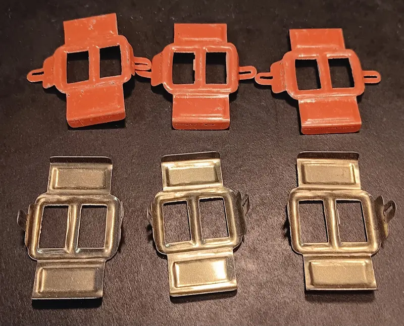 Lot Of Tin Vintage Tin Stampings.  Six. 1-1/2" X 1" 1