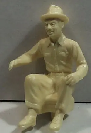 Marx #5 Climbing Or Sparking Tractor Driver. 3-1/2" 1