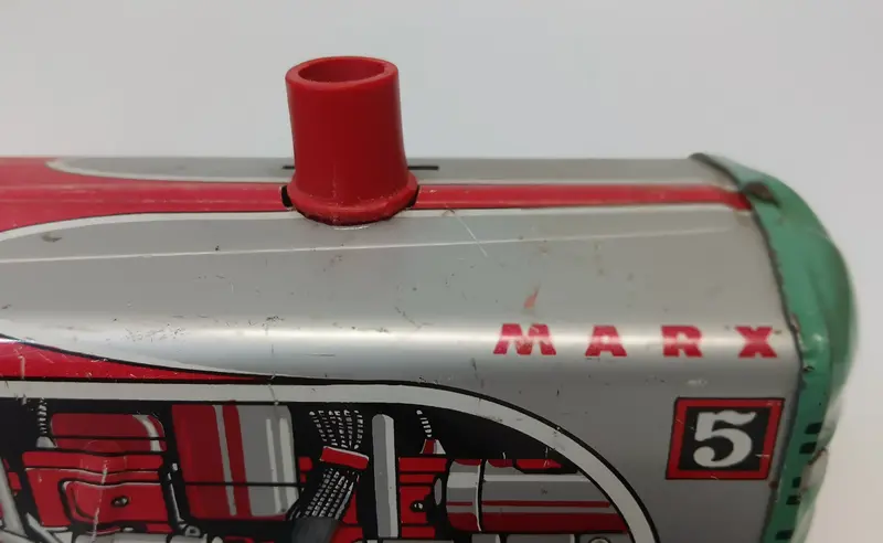Marx #5 Climbing Tractor Smoke Stack. 1