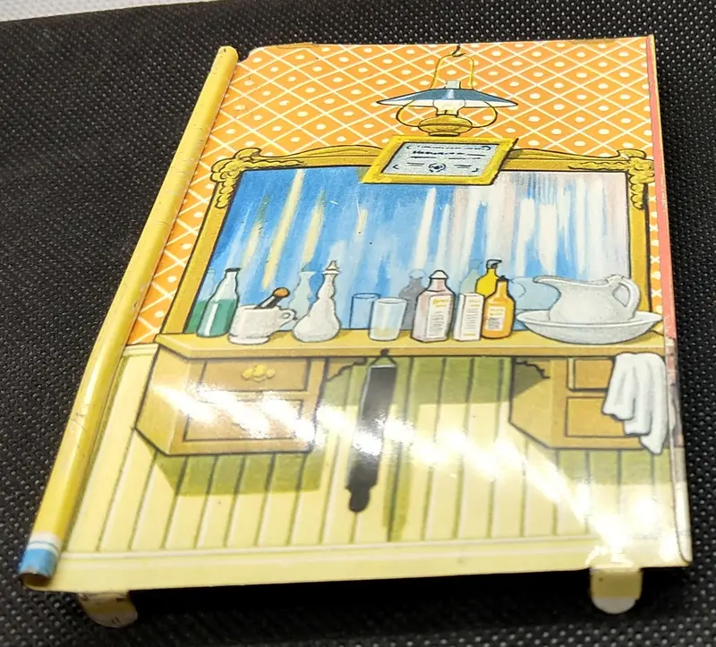 Marx Tin Cowboy Playset Original Side Wall Piece 1