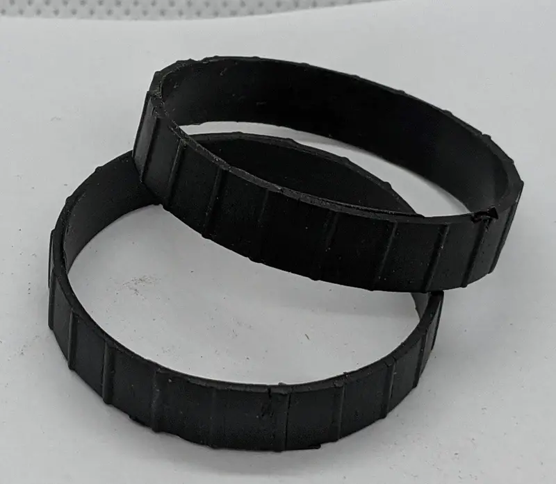 Matchbox Caterpillar Bulldozer Caterpillar Track 4-1/4" Black Rubber. 1