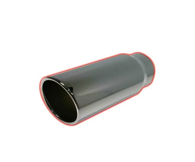 Mel's Manufacturing Rolled Angle Cut Black Chrome Exhaust Tip (506015Rac2) 1