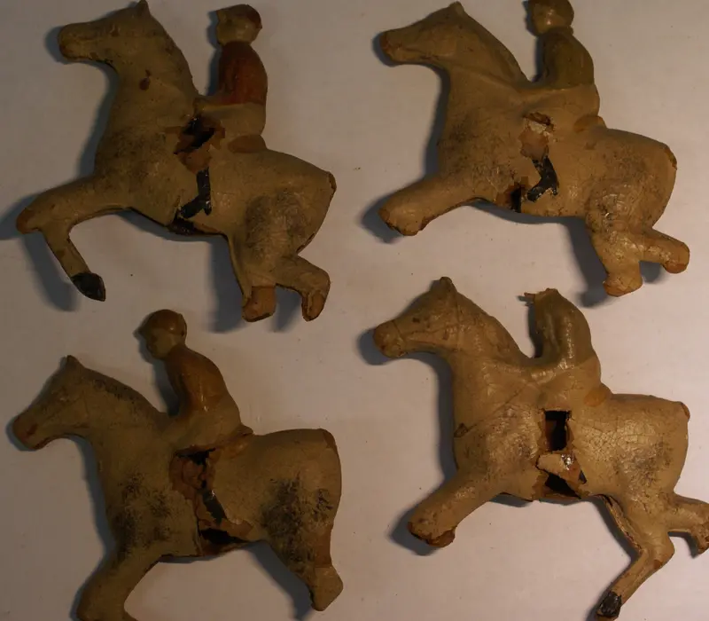 Merry Go Round Toy Paper Horse Riders.  Original 1